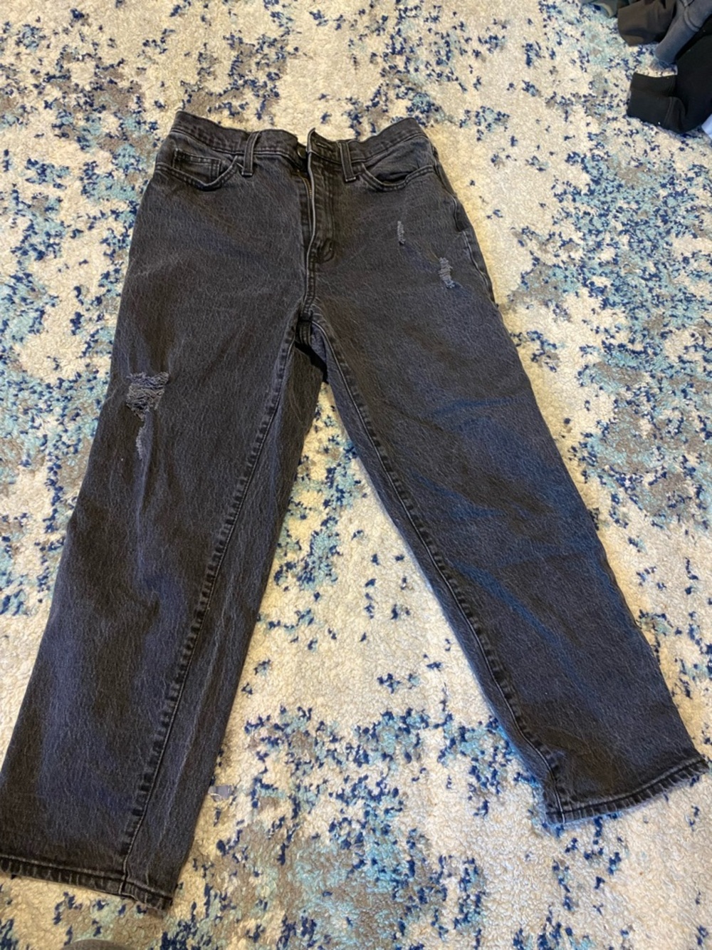 Universal Thread Black Washed Straight-Leg Jeans
